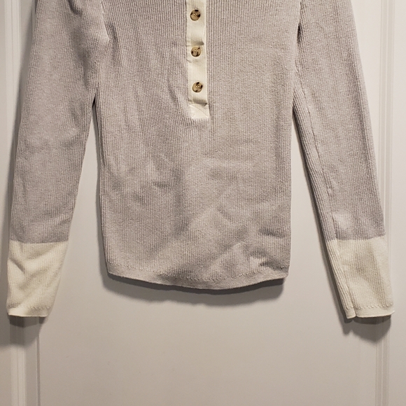 Faherty Shirt Top Ribbed Sweater Medium - Picture 5 of 5